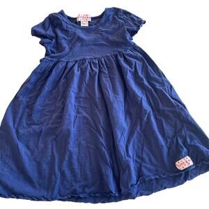 Ruffle Girl Blue Short Sleeve Dress - Size 10